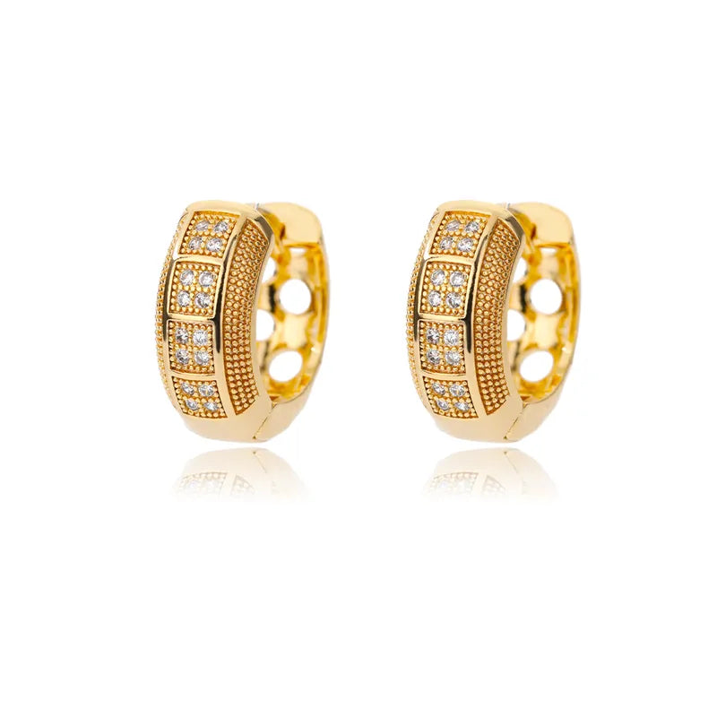 Chunky Crystal Hoop Earrings