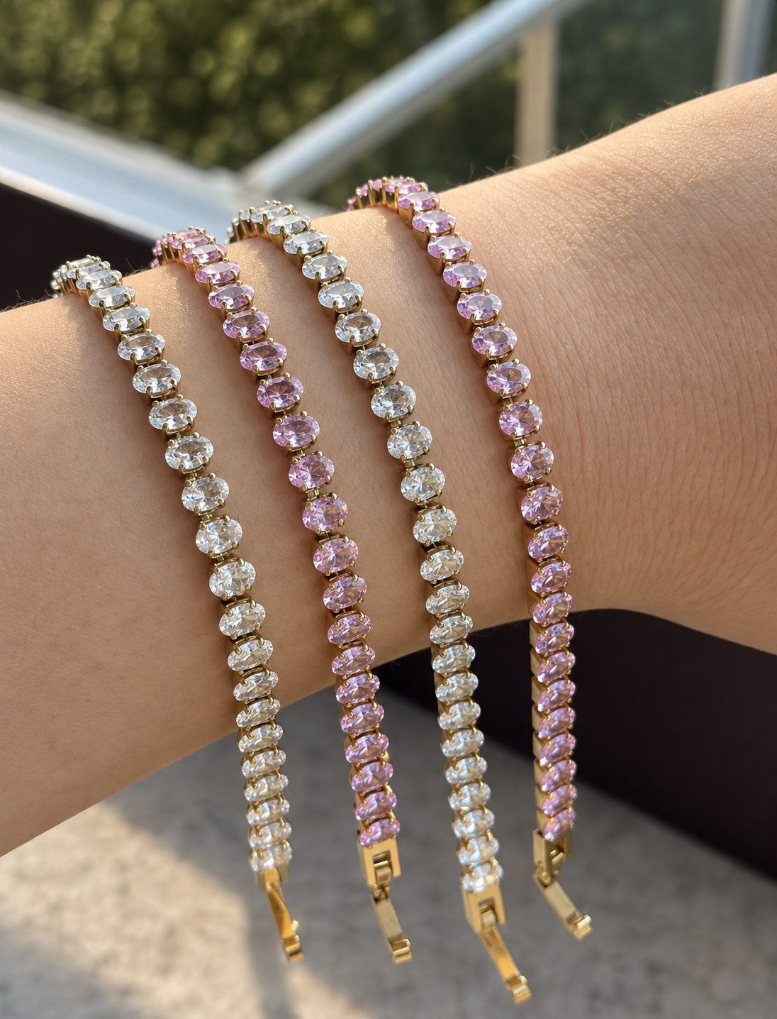 Oval Zircon Tennis Bracelet
