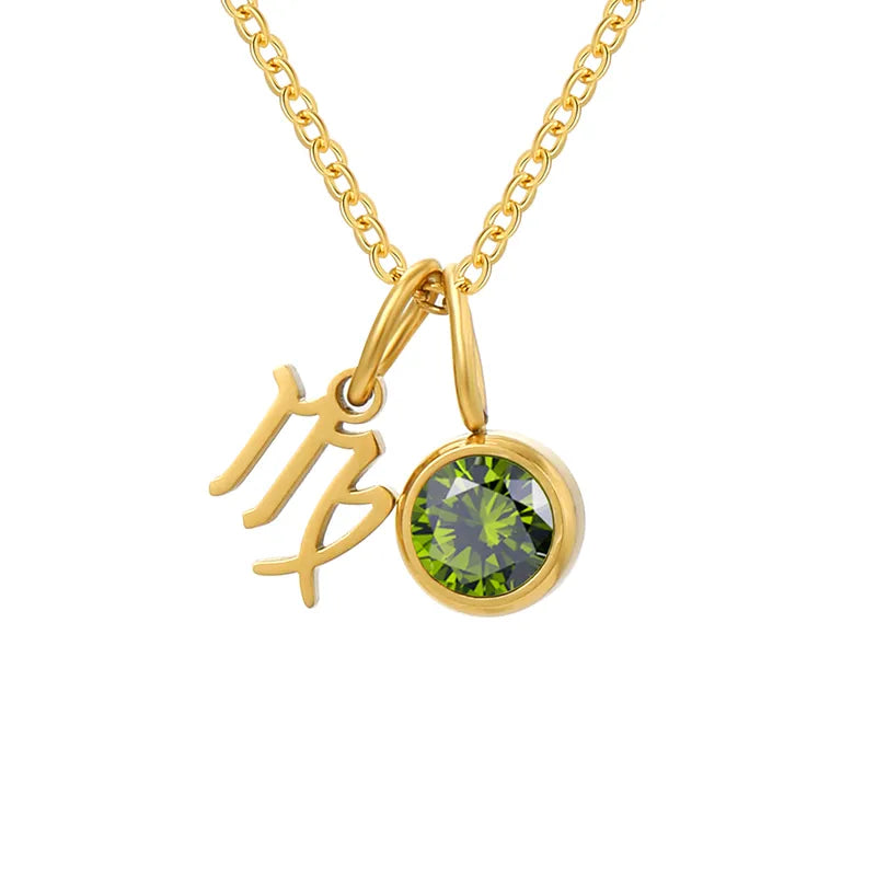 Zodiac Birthstone Necklace