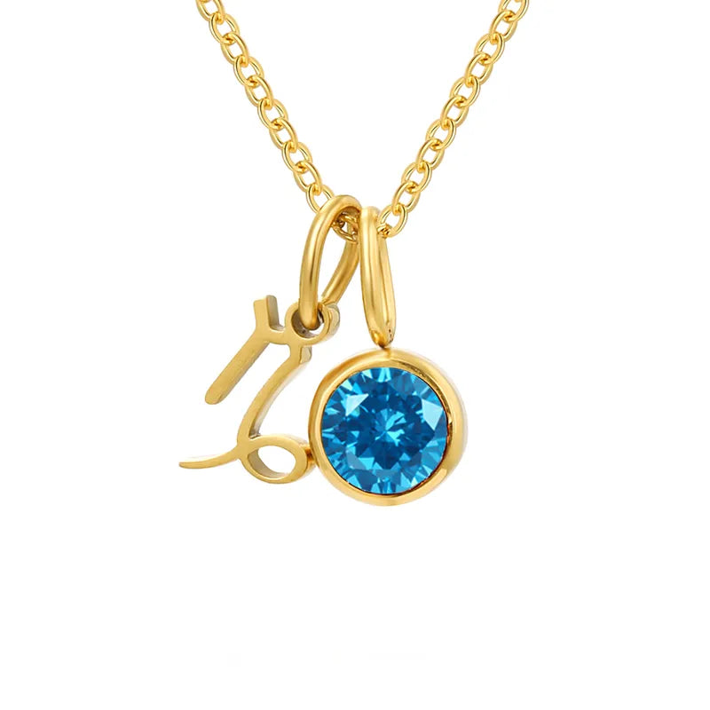 Zodiac Birthstone Necklace