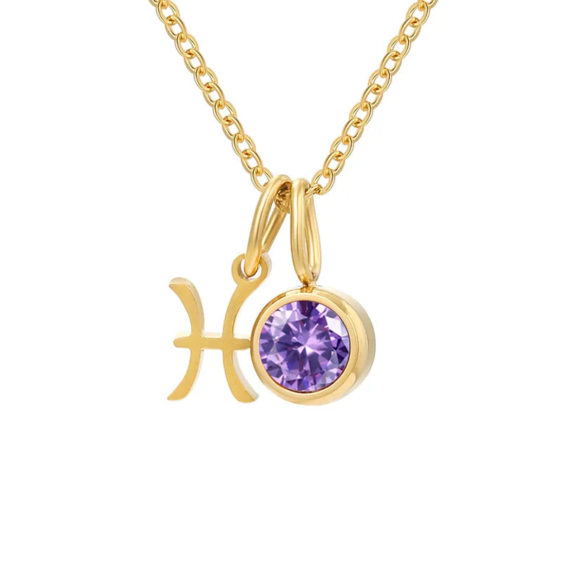 Zodiac Birthstone Necklace