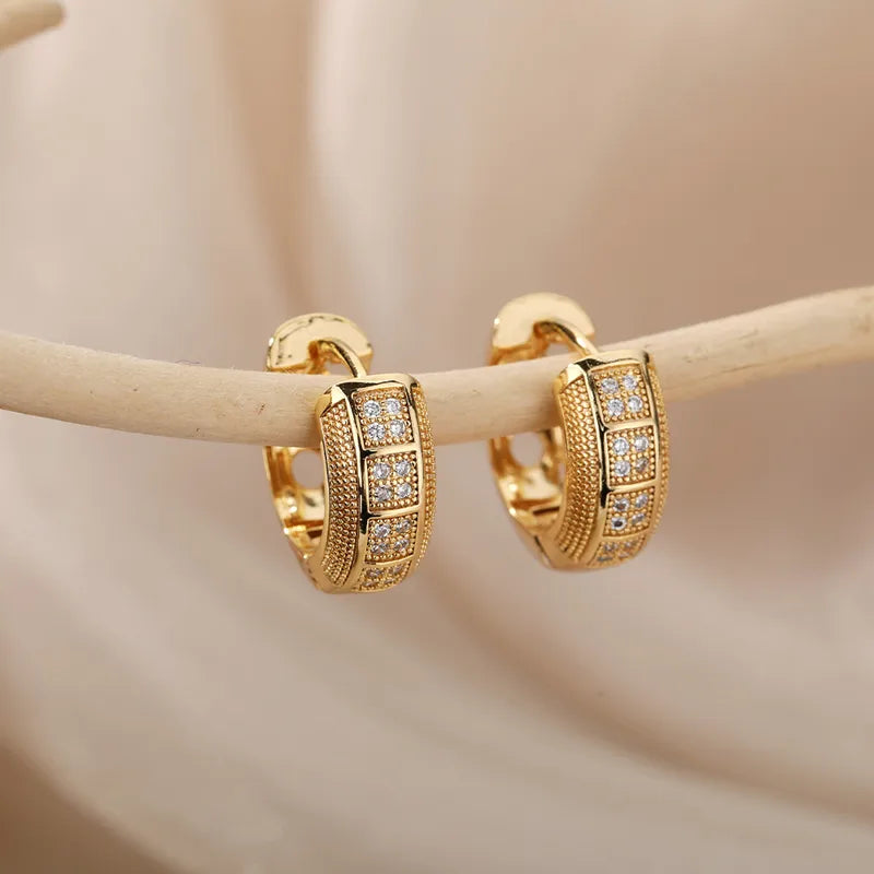 Chunky Crystal Hoop Earrings