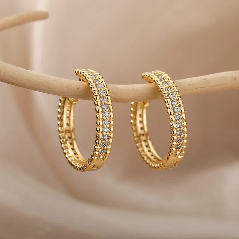 Luxe Zircon Hoop Earrings