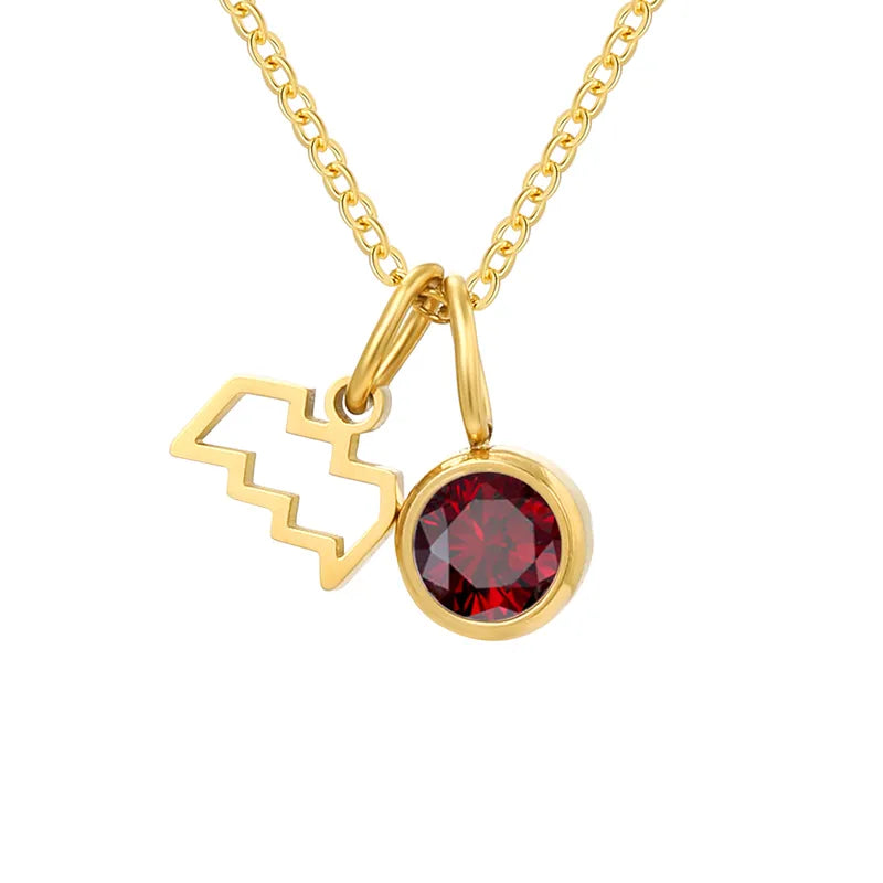 Zodiac Birthstone Necklace