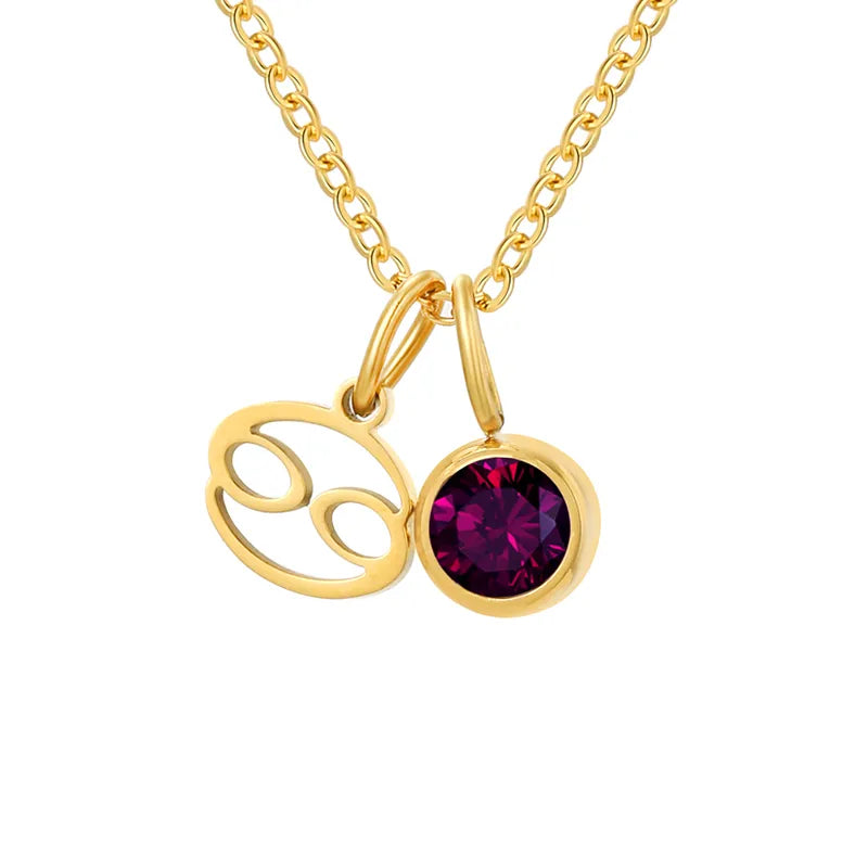 Zodiac Birthstone Necklace