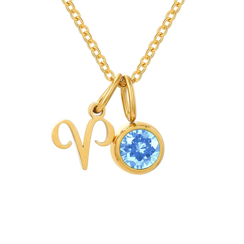 Zodiac Birthstone Necklace