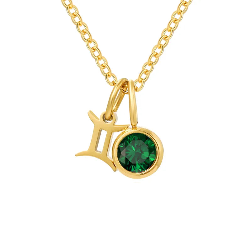 Zodiac Birthstone Necklace