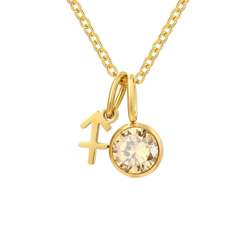 Zodiac Birthstone Necklace