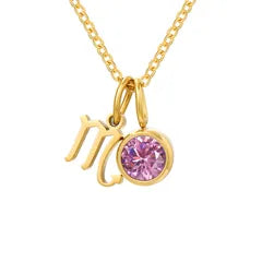 Zodiac Birthstone Necklace