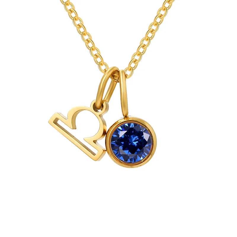 Zodiac Birthstone Necklace