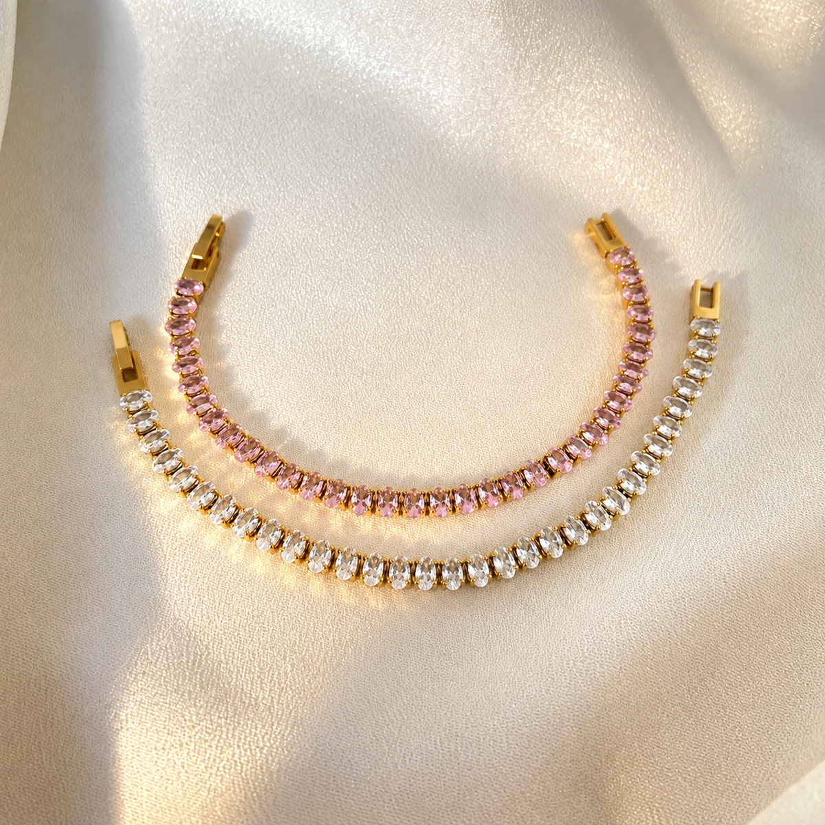 Oval Zircon Tennis Bracelet