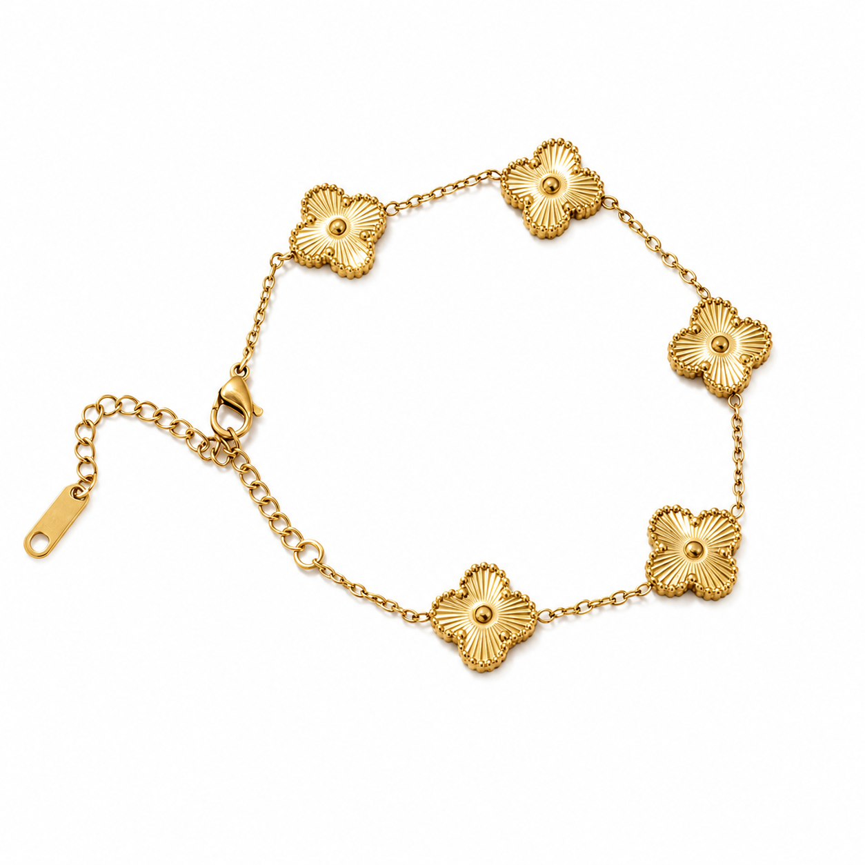 Fortuna Clover Gold Bracelet