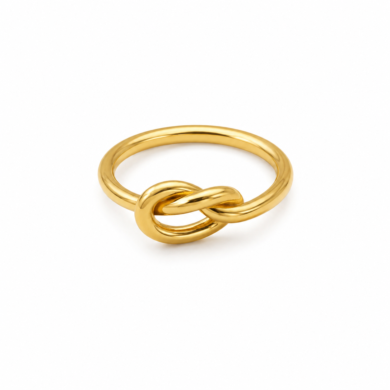 Eternity Knot Ring – 18K Gold Plated Stainless Steel